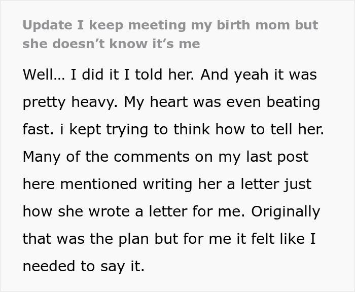 Netizens Encourage This Guy To Tell His Bio Mom Who He Is, Emotions Overflow In The Following Update Netizens Encourage This Guy To Tell His Bio Mom Who He Is, Emotions Overflow In The Following Update