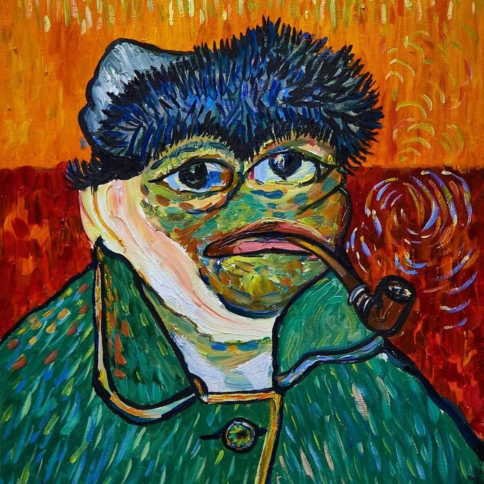 40 Renowned Art Pieces Replicated By This Artist But With Pepe The Frog As The Face 40 Renowned Art Pieces Replicated By This Artist But With Pepe The Frog As The Face