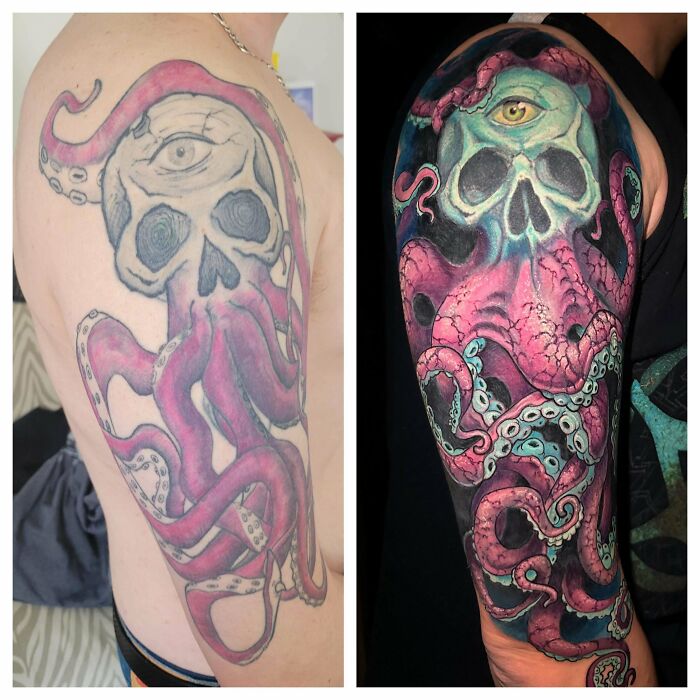 30 Before & After Pics Of Terrible Tattoos Getting Fixed, As Shared In This Online Group 30 Before & After Pics Of Terrible Tattoos Getting Fixed, As Shared In This Online Group