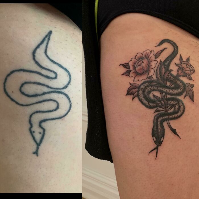 30 Before & After Pics Of Terrible Tattoos Getting Fixed, As Shared In This Online Group 30 Before & After Pics Of Terrible Tattoos Getting Fixed, As Shared In This Online Group