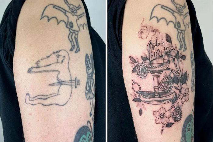 30 Before & After Pics Of Terrible Tattoos Getting Fixed, As Shared In This Online Group 30 Before & After Pics Of Terrible Tattoos Getting Fixed, As Shared In This Online Group