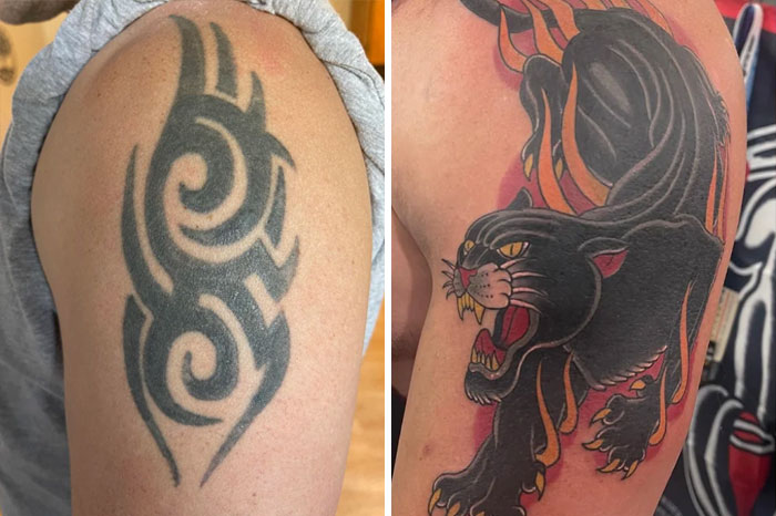 30 Before & After Pics Of Terrible Tattoos Getting Fixed, As Shared In This Online Group 30 Before & After Pics Of Terrible Tattoos Getting Fixed, As Shared In This Online Group