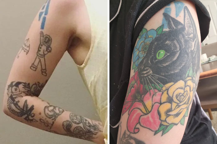 30 Before & After Pics Of Terrible Tattoos Getting Fixed, As Shared In This Online Group 30 Before & After Pics Of Terrible Tattoos Getting Fixed, As Shared In This Online Group