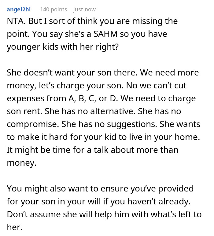 &ldquo;[Am I A Jerk] For Telling My Wife That My Son Will Always Come Before Her?&rdquo;