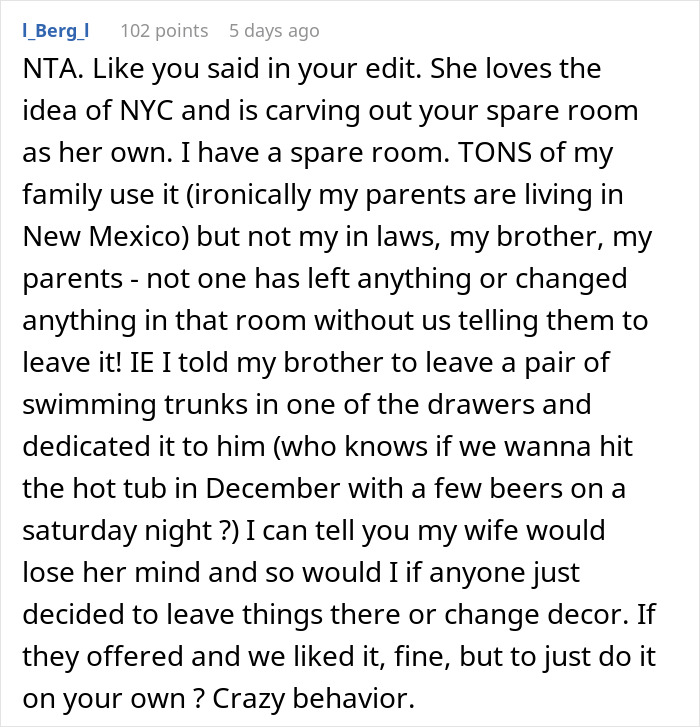 Woman Is Shocked When SIL Starts Moving Her Stuff Into Their Guest Bedroom, Kicks Her Out Woman Is Shocked When SIL Starts Moving Her Stuff Into Their Guest Bedroom, Kicks Her Out