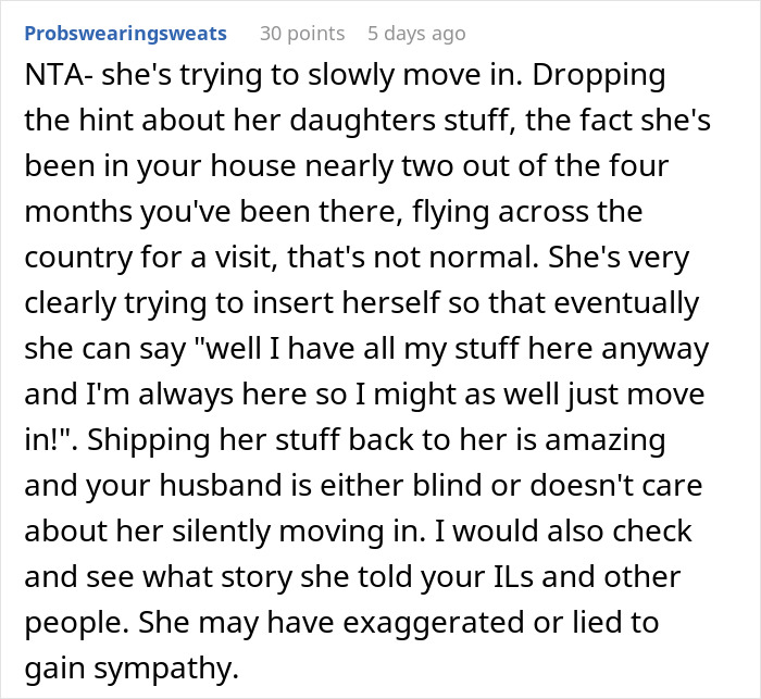 Woman Is Shocked When SIL Starts Moving Her Stuff Into Their Guest Bedroom, Kicks Her Out Woman Is Shocked When SIL Starts Moving Her Stuff Into Their Guest Bedroom, Kicks Her Out