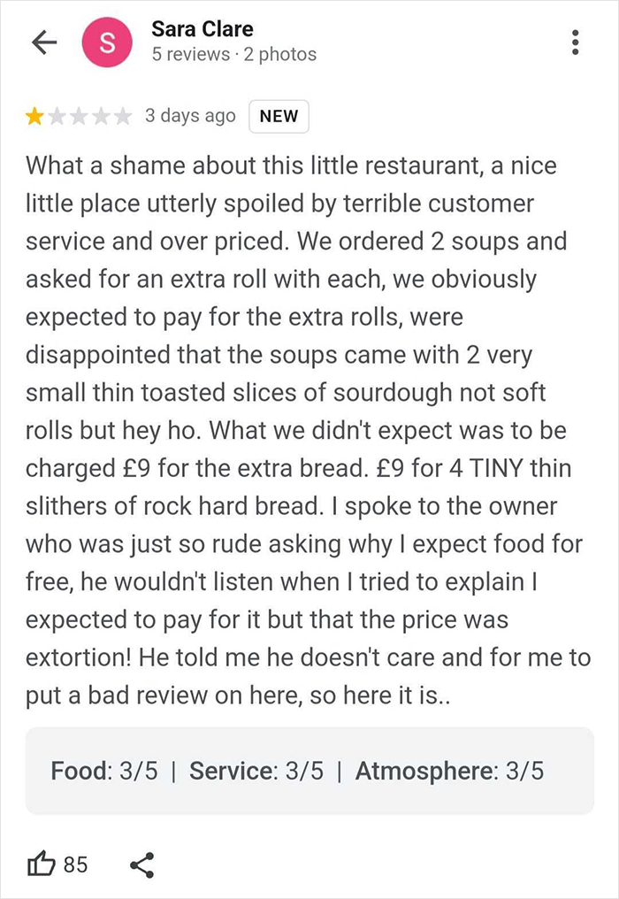 Customer Leaves A Bad Review For Cafe, Its Owner Replies, Revealing The Reality Behind It Customer Leaves A Bad Review For Cafe, Its Owner Replies, Revealing The Reality Behind It