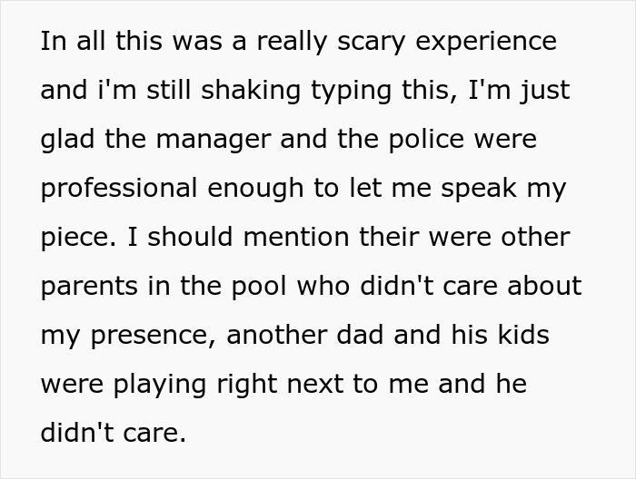 Man Forced To Explain To Police Why He’s At The Pool After Entitled Dad Thinks The Worst Of Him Man Forced To Explain To Police Why He’s At The Pool After Entitled Dad Thinks The Worst Of Him