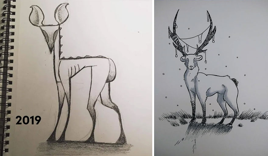 30 Times Artists Shared Their Work Online Proving They Worked Hard On Improving Their Skills