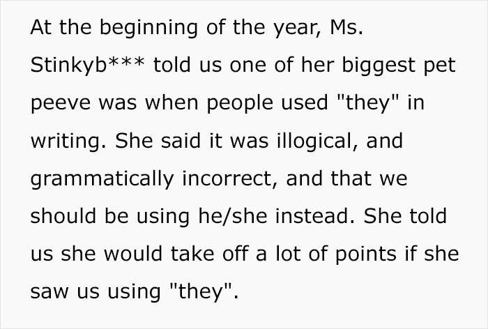 “This Drove Her Insane”: Teacher Can’t Penalize Student For Following Her Rule To A T “This Drove Her Insane”: Teacher Can’t Penalize Student For Following Her Rule To A T