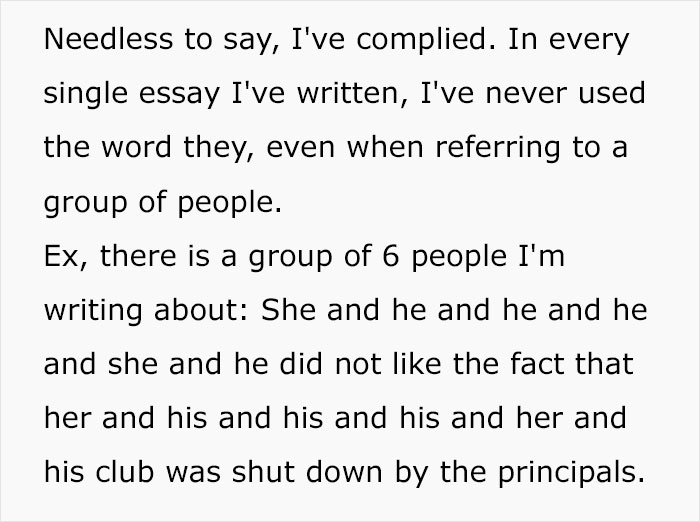 “This Drove Her Insane”: Teacher Can’t Penalize Student For Following Her Rule To A T “This Drove Her Insane”: Teacher Can’t Penalize Student For Following Her Rule To A T