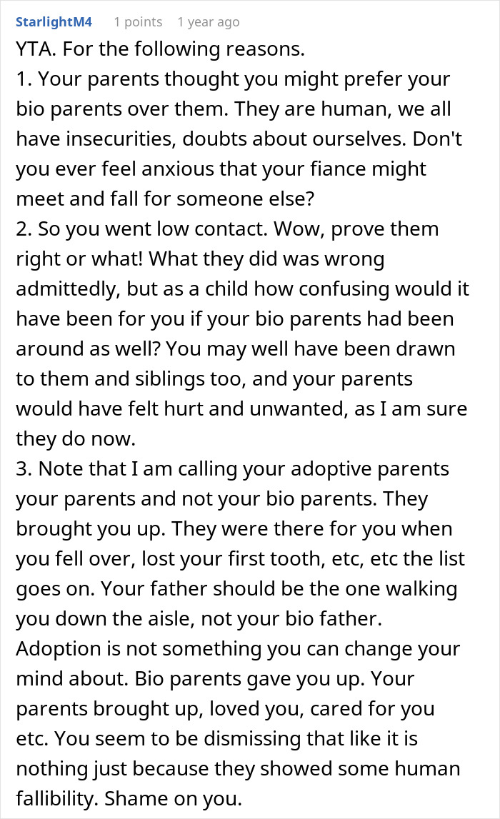 Bride Uninvites Adoptive Parents From The Wedding And Ends Up Cutting Them Off Completely