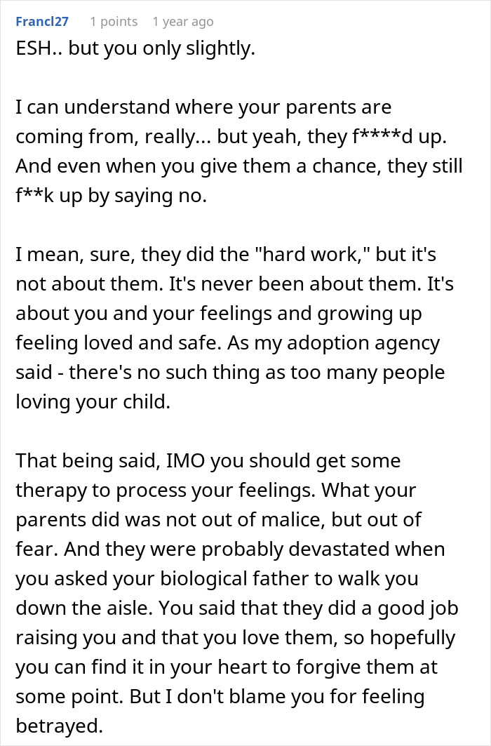 Bride Uninvites Adoptive Parents From The Wedding And Ends Up Cutting Them Off Completely