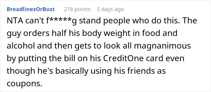 Friend Drama Ensues After Woman Refuses To Split The Bill And Pay $45 For Soda And Appetizer