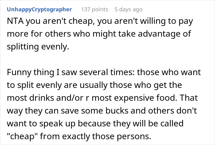 Friend Drama Ensues After Woman Refuses To Split The Bill And Pay $45 For Soda And Appetizer Friend Drama Ensues After Woman Refuses To Split The Bill And Pay $45 For Soda And Appetizer
