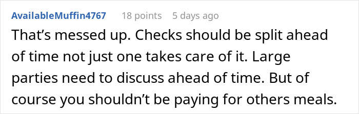 Friend Drama Ensues After Woman Refuses To Split The Bill And Pay $45 For Soda And Appetizer Friend Drama Ensues After Woman Refuses To Split The Bill And Pay $45 For Soda And Appetizer