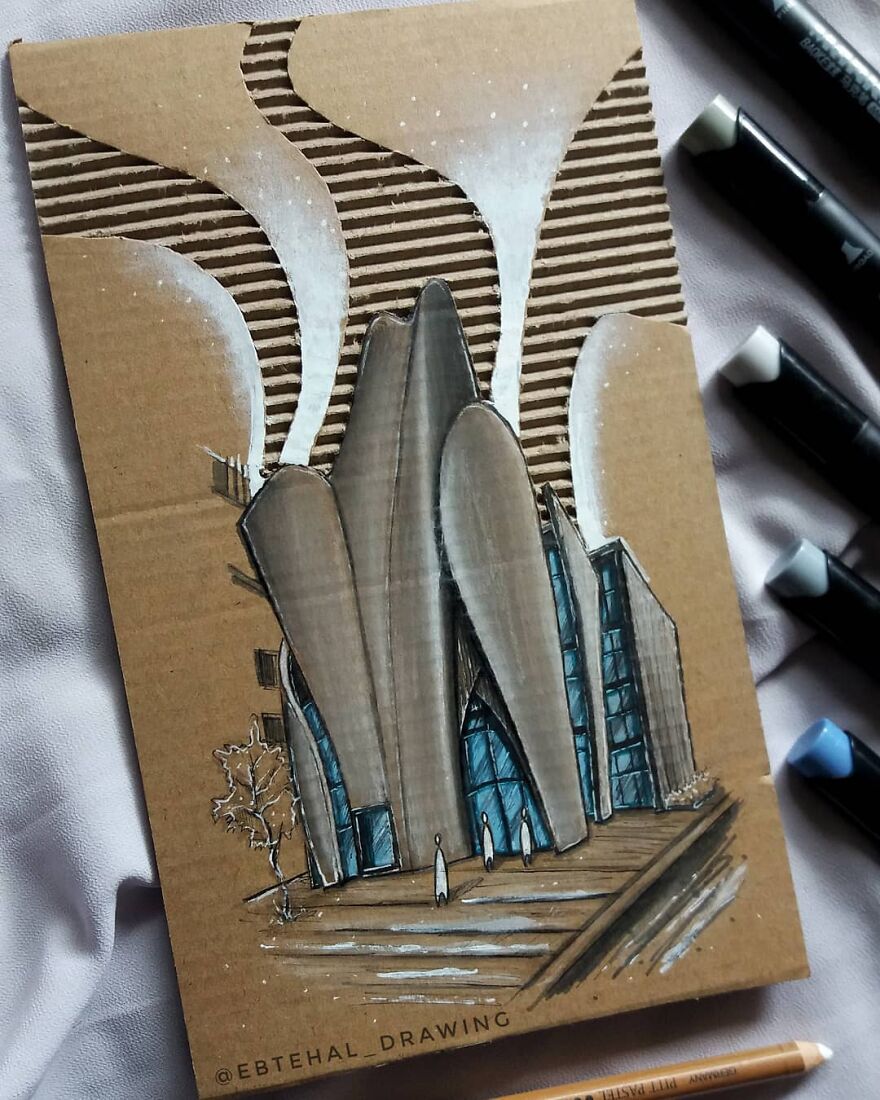 Here Are 26 3D Building Cardboard Artworks Made By This Student Of Architecture Here Are 26 3D Building Cardboard Artworks Made By This Student Of Architecture