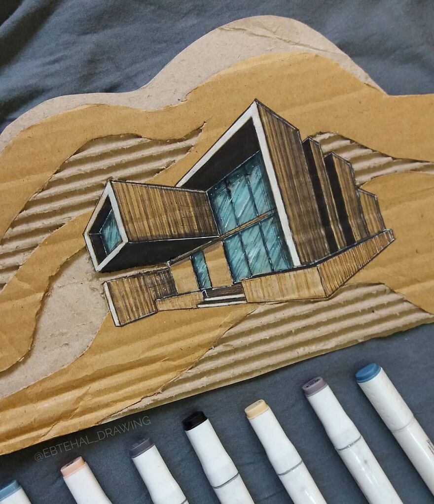Here Are 26 3D Building Cardboard Artworks Made By This Student Of Architecture Here Are 26 3D Building Cardboard Artworks Made By This Student Of Architecture