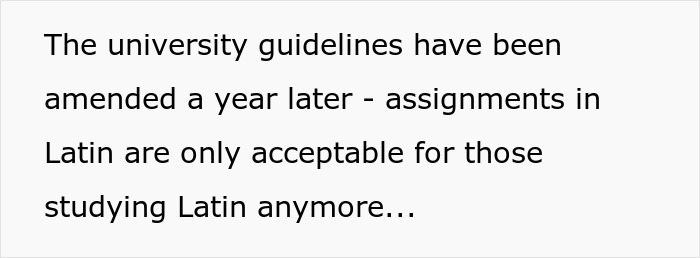 &#8220;Written In Either German Or Latin&#8221;: Exchange Student Maliciously Complies