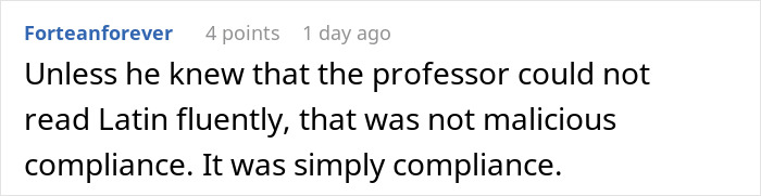 &#8220;Written In Either German Or Latin&#8221;: Exchange Student Maliciously Complies