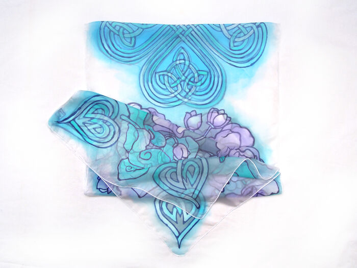 My Hand-Painted Silk Scarf: A Unique Take On Celtic Knots My Hand-Painted Silk Scarf: A Unique Take On Celtic Knots