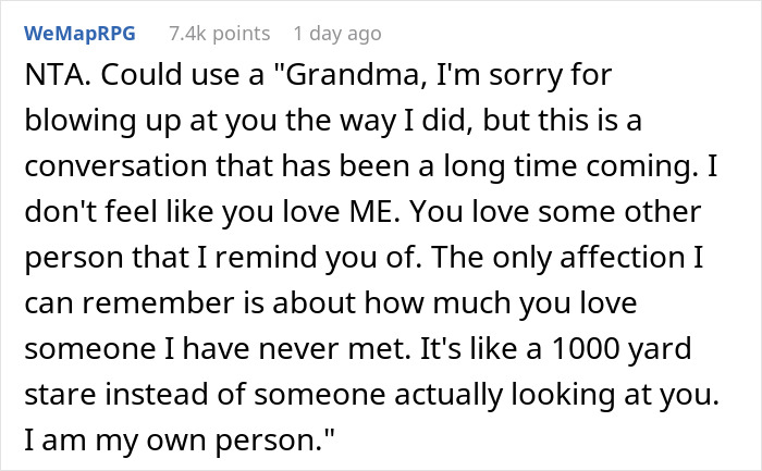 18 Y.O. Loses Temper After Once Again Her Grandma Tried To Turn Her Into Her Dead Daughter 18 Y.O. Loses Temper After Once Again Her Grandma Tried To Turn Her Into Her Dead Daughter