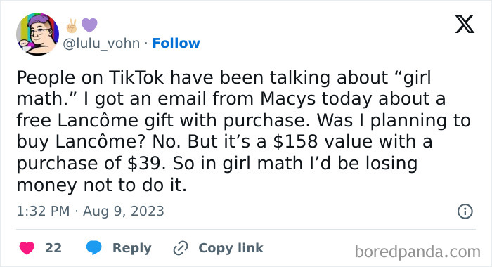 30 Funny “Girl Math” Posts That Make Total Sense To Women 30 Funny “Girl Math” Posts That Make Total Sense To Women