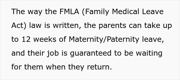 Boss Regrets Not Giving New Dad 1 Week Off After He Says He’ll Be Taking 12