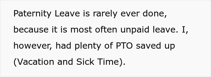 Boss Regrets Not Giving New Dad 1 Week Off After He Says He’ll Be Taking 12