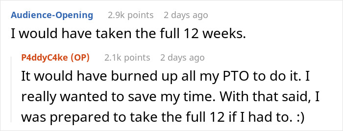 Boss Regrets Not Giving New Dad 1 Week Off After He Says He’ll Be Taking 12