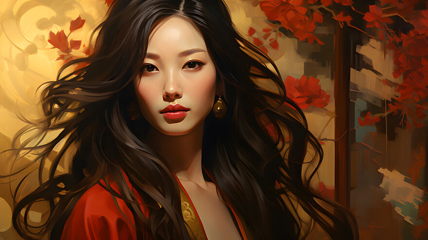 Pictures Of Asian Women I Re-Imagined Using AI