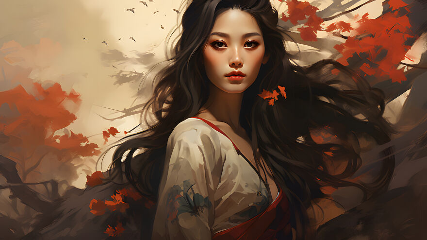 Pictures Of Asian Women I Re-Imagined Using AI