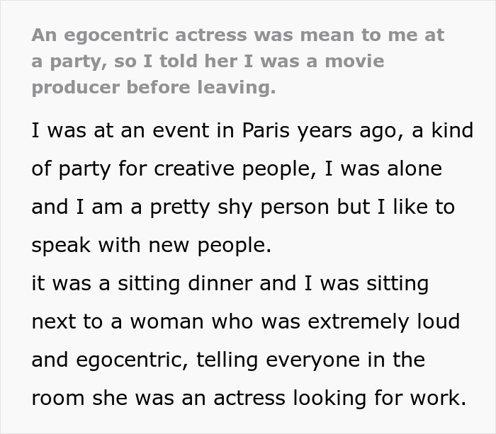 Egocentric Actress Ruins A Party For This Guy, So He Makes Her “Dead Inside” Right Before Leaving Egocentric Actress Ruins A Party For This Guy, So He Makes Her “Dead Inside” Right Before Leaving