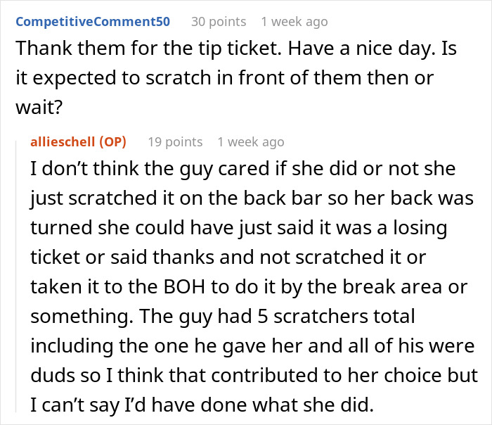 Woman Furious That Friend Received Scratchcard As A Tip But Returned It, Despite It Winning $50k Woman Furious That Friend Received Scratchcard As A Tip But Returned It, Despite It Winning $50k