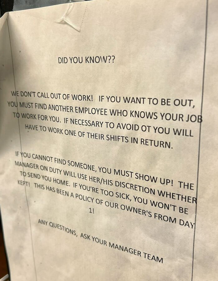 40 Ridiculous Rules From Entitled Bosses Who Deserve To Be Shamed On The Internet 40 Ridiculous Rules From Entitled Bosses Who Deserve To Be Shamed On The Internet