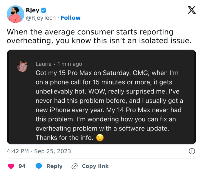 &#8220;This Isn’t Great&#8221;: People Divided Over The New $999 iPhone 15 Being Too Hot To Handle