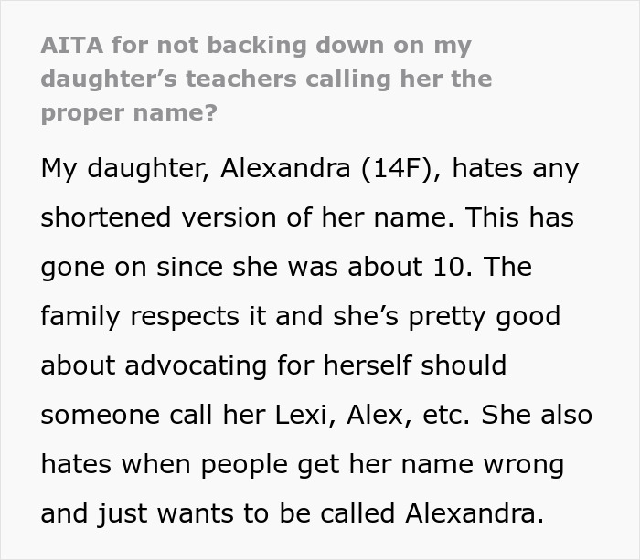 Mom Asks If She Is Wrong For Not Backing Down On Her Child’s Teacher Calling Her The Proper Name
