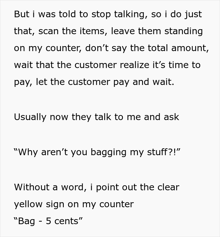 Cashier Maliciously Complies With Clients Who Keep Talking On Phone And Gesture At Him To Shut It