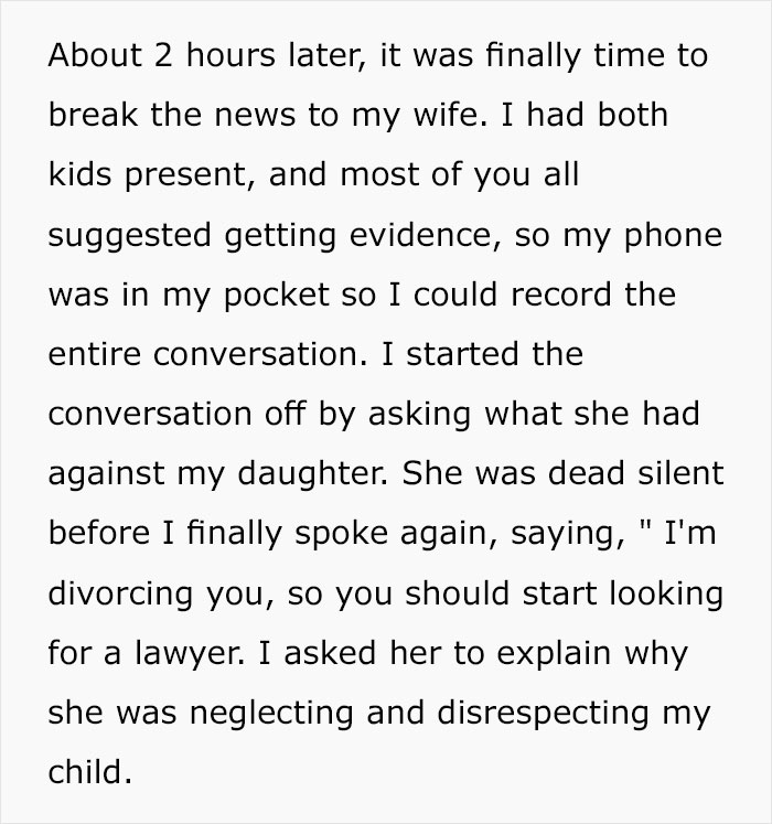 Man Discovers Wife Purposefully Cooks Meals Daughter Won’t Eat, Decides On Divorce Man Discovers Wife Purposefully Cooks Meals Daughter Won’t Eat, Decides On Divorce