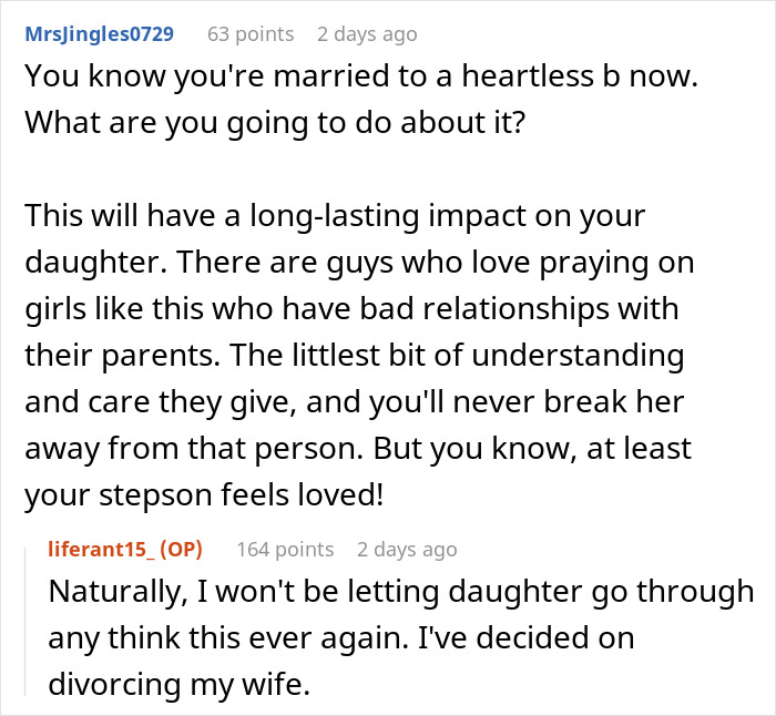 Man Discovers Wife Purposefully Cooks Meals Daughter Won’t Eat, Decides On Divorce Man Discovers Wife Purposefully Cooks Meals Daughter Won’t Eat, Decides On Divorce