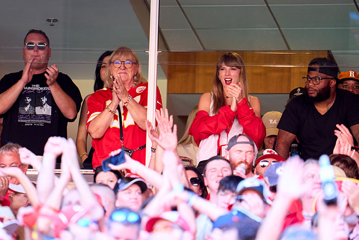Taylor Swift Attends Chiefs Game With Travis Kelce&#8217;s Mom Amid Dating Rumors