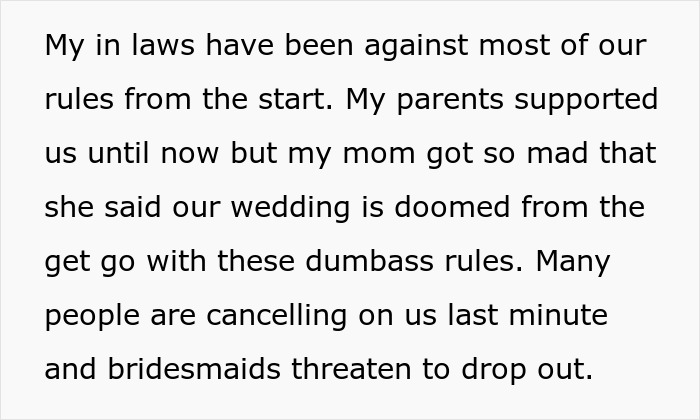 Woman Sends Her Wedding Guests A List Of Rules She Wants Them To Follow, And Many Start Canceling Woman Sends Her Wedding Guests A List Of Rules She Wants Them To Follow, And Many Start Canceling