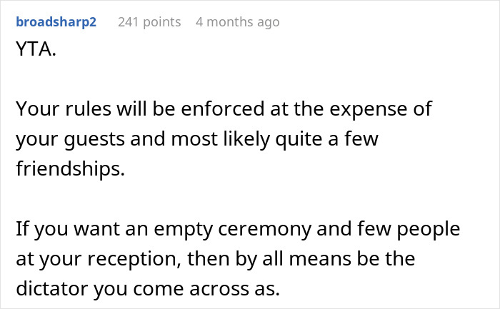 Woman Sends Her Wedding Guests A List Of Rules She Wants Them To Follow, And Many Start Canceling Woman Sends Her Wedding Guests A List Of Rules She Wants Them To Follow, And Many Start Canceling