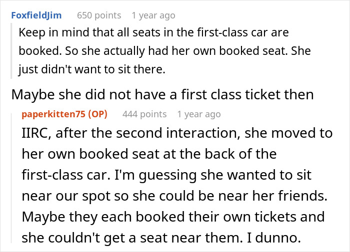 Spouses Upset Seeing A Random Karen In Their Booked 1st Class Train Seats And Refusing To Move Spouses Upset Seeing A Random Karen In Their Booked 1st Class Train Seats And Refusing To Move