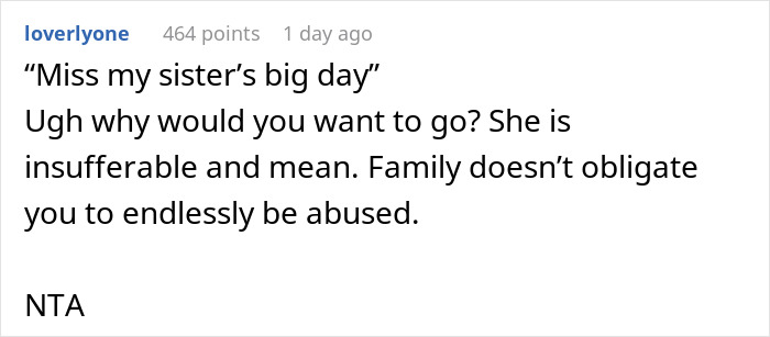 &ldquo;I [Won’t] Subject My Wife To This Abusive Trainwreck&rdquo;: Man Skips Sister&rsquo;s Wedding, Citing Her Rage