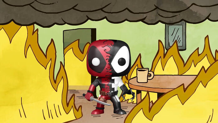 I Put Deadpool Funko Pops Into The “This Is Fine” Meme (21 Pics) I Put Deadpool Funko Pops Into The “This Is Fine” Meme (21 Pics)