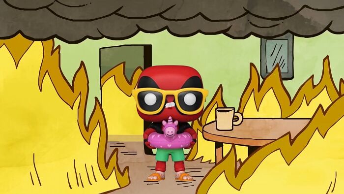 I Put Deadpool Funko Pops Into The “This Is Fine” Meme (21 Pics) I Put Deadpool Funko Pops Into The “This Is Fine” Meme (21 Pics)