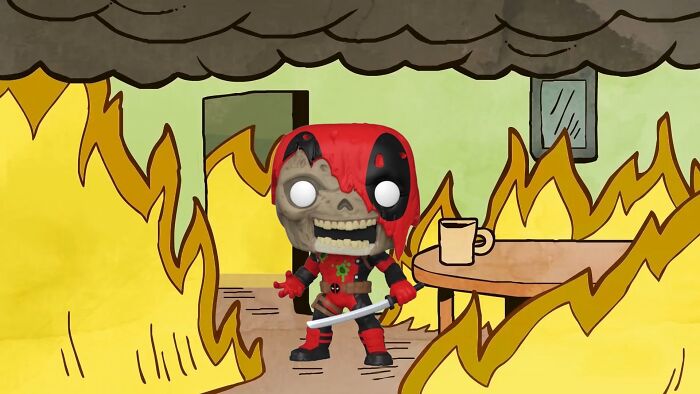 I Put Deadpool Funko Pops Into The “This Is Fine” Meme (21 Pics) I Put Deadpool Funko Pops Into The “This Is Fine” Meme (21 Pics)