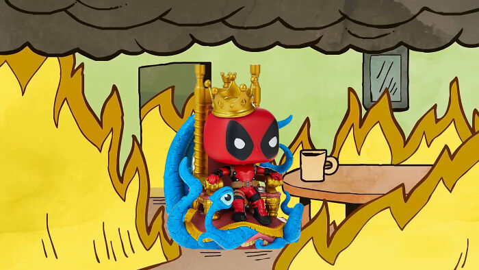 I Put Deadpool Funko Pops Into The &#8220;This Is Fine&#8221; Meme (21 Pics)