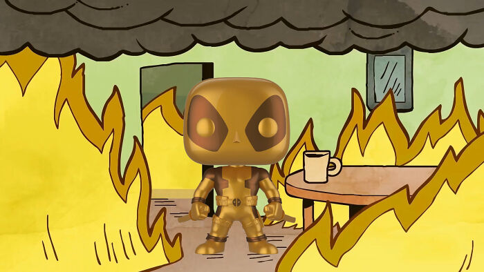 I Put Deadpool Funko Pops Into The &#8220;This Is Fine&#8221; Meme (21 Pics)